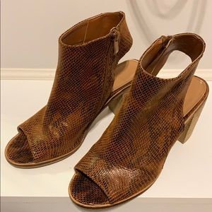 Snake skin booties